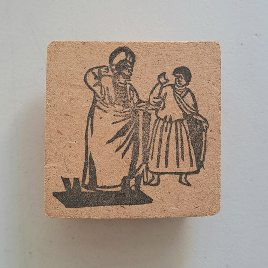 Jesus in the temple stamp