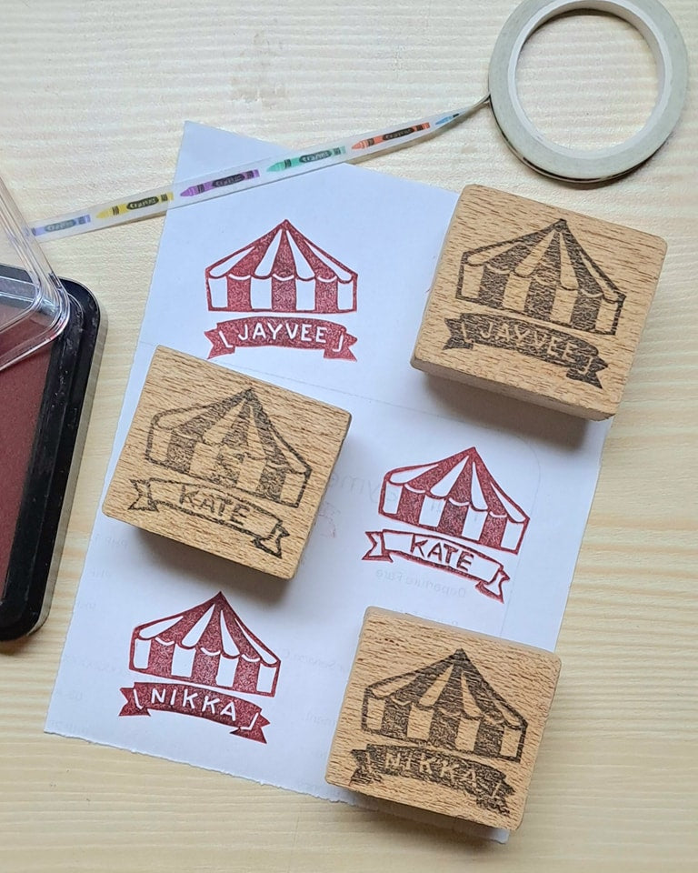 Big top name stamp